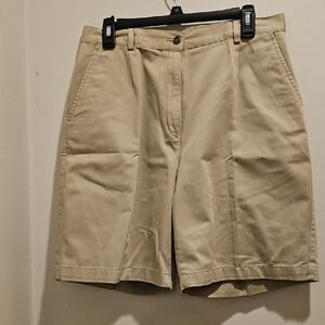 L.L. Bean High Waist Women Shorts - Tan
